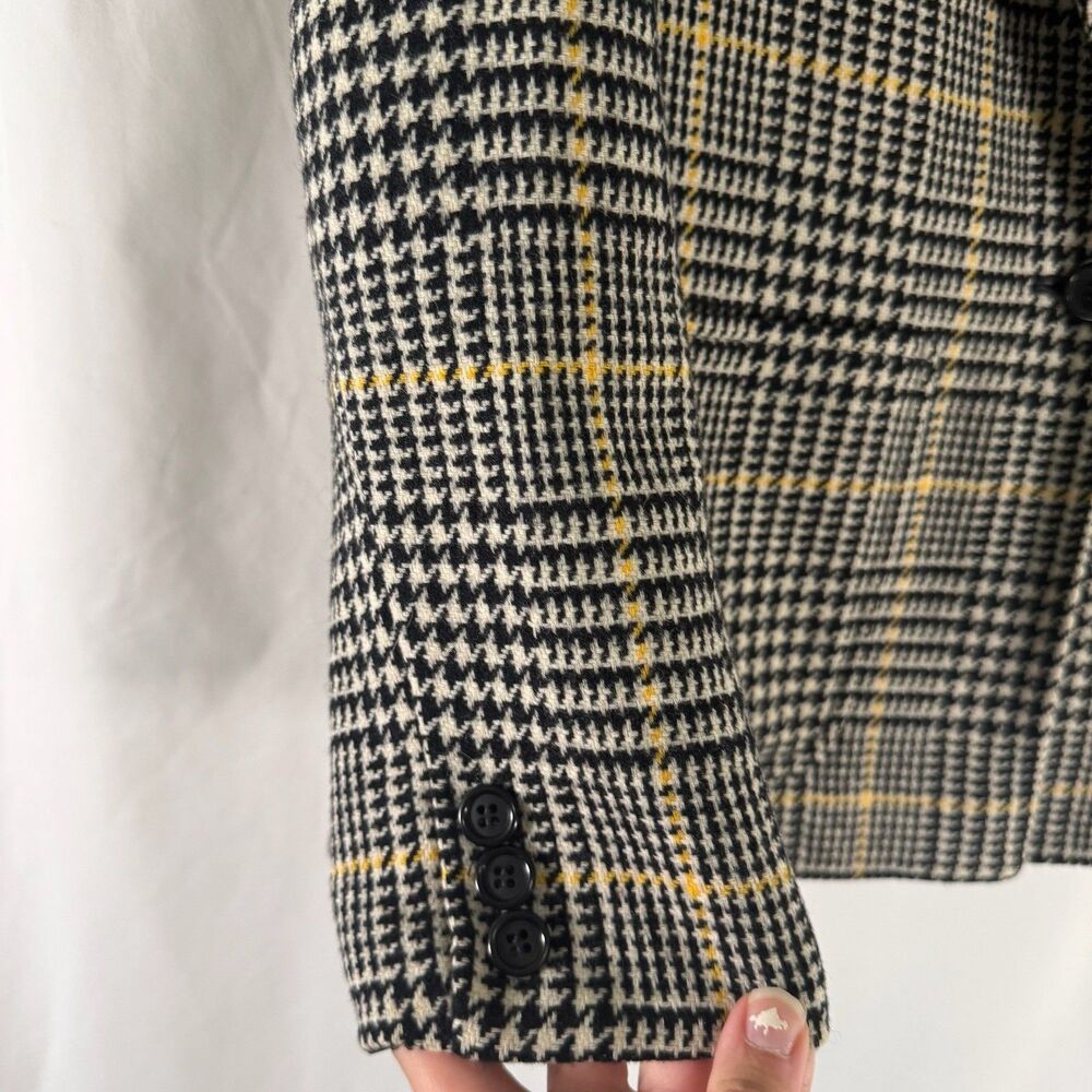 Pendleton Wool Blazer Women's 10 White Black Single Button Front Pockets - Picture 4 of 11